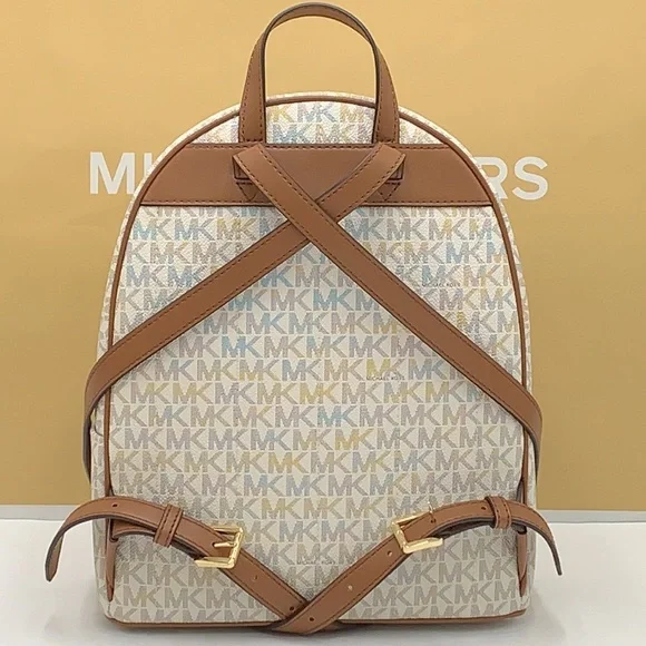 MICHAEL KORS Kenly Medium Backpack Signature Vanilla Bag - Picture 5 of 16